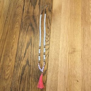 LOFT Jewelry - LOFT Pink and white tassel necklace LOFT Jewelry - LOFT Pink and white tassel necklace
